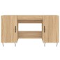 vidaXL Escritorio madera de ingeniería roble Sonoma 140x50x75 cm vidaXL Escritorio madera de ingeniería roble Sonoma 140x50x75 cm