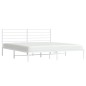 vidaXL Estructura de cama de metal con cabecero blanco 193x203 cm vidaXL Estructura de cama de metal con cabecero blanco 193x203 cm
