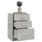 vidaXL Mesita de noche madera contrachapada gris hormigón 40x40x63 cm vidaXL Mesita de noche madera contrachapada gris hormigón 40x40x63 cm
