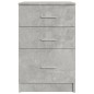 vidaXL Mesita de noche madera contrachapada gris hormigón 40x40x63 cm vidaXL Mesita de noche madera contrachapada gris hormigón 40x40x63 cm