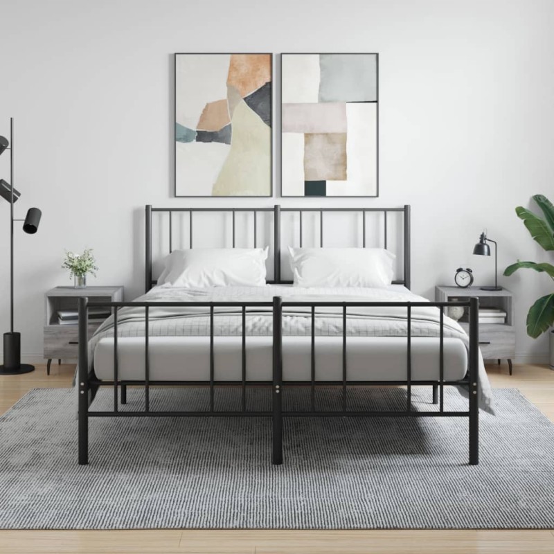 vidaXL Mesitas noche 2 uds madera ingeniería gris Sonoma 40x35x47,5 cm vidaXL Mesitas noche 2 uds madera ingeniería gris Sonoma 40x35x47,5 cm