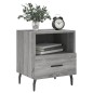 vidaXL Mesitas noche 2 uds madera ingeniería gris Sonoma 40x35x47,5 cm vidaXL Mesitas noche 2 uds madera ingeniería gris Sonoma 40x35x47,5 cm
