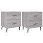 vidaXL Mesitas noche 2 uds madera ingeniería gris Sonoma 40x35x47,5 cm vidaXL Mesitas noche 2 uds madera ingeniería gris Sonoma 40x35x47,5 cm