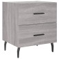 vidaXL Mesitas noche 2 uds madera ingeniería gris Sonoma 40x35x47,5 cm vidaXL Mesitas noche 2 uds madera ingeniería gris Sonoma 40x35x47,5 cm