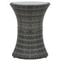 vidaXL Mesa de jardín en forma de tambor ratán sintético gris vidaXL Mesa de jardín en forma de tambor ratán sintético gris