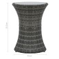 vidaXL Mesa de jardín en forma de tambor ratán sintético gris vidaXL Mesa de jardín en forma de tambor ratán sintético gris