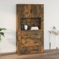 vidaXL Armario de pared madera contrachapada roble ahumado 80x33x80 cm vidaXL Armario de pared madera contrachapada roble ahumado 80x33x80 cm