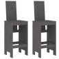 vidaXL Taburetes de cocina 2 uds madera maciza pino gris 40x42x120 cm vidaXL Taburetes de cocina 2 uds madera maciza pino gris 40x42x120 cm