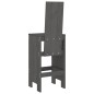 vidaXL Taburetes de cocina 2 uds madera maciza pino gris 40x42x120 cm vidaXL Taburetes de cocina 2 uds madera maciza pino gris 40x42x120 cm