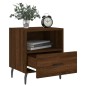 vidaXL Mesita noche 2 uds madera ingeniería marrón roble 40x35x47,5 cm