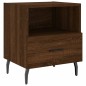 vidaXL Mesita noche 2 uds madera ingeniería marrón roble 40x35x47,5 cm