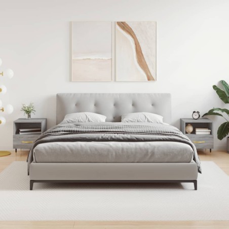 vidaXL Mesitas noche 2 uds madera ingeniería gris Sonoma 40x35x47,5 cm