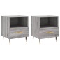 vidaXL Mesitas noche 2 uds madera ingeniería gris Sonoma 40x35x47,5 cm vidaXL Mesitas noche 2 uds madera ingeniería gris Sonoma 40x35x47,5 cm