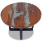 vidaXL Mesa de centro resina de teca 60 cm vidaXL Mesa de centro resina de teca 60 cm