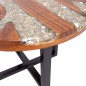 vidaXL Mesa de centro resina de teca 60 cm vidaXL Mesa de centro resina de teca 60 cm