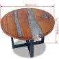 vidaXL Mesa de centro resina de teca 60 cm vidaXL Mesa de centro resina de teca 60 cm