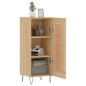 vidaXL Aparador madera contrachapada color roble Sonoma 34,5x34x90 cm