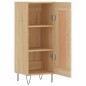 vidaXL Aparador madera contrachapada color roble Sonoma 34,5x34x90 cm