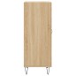 vidaXL Aparador madera contrachapada color roble Sonoma 34,5x34x90 cm