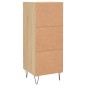 vidaXL Aparador madera contrachapada color roble Sonoma 34,5x34x90 cm
