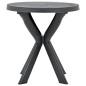 vidaXL Mesa bistro gris antracita plástico Ø70 cm