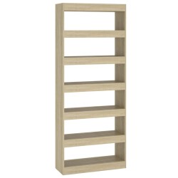 vidaXL Estantería/divisor madera ingeniería roble Sonoma 80x30x198 cm