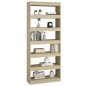 vidaXL Estantería/divisor madera ingeniería roble Sonoma 80x30x198 cm vidaXL Estantería/divisor madera ingeniería roble Sonoma 80x30x198 cm
