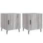 vidaXL Mesitas noche 2 uds madera ingeniería gris Sonoma 40x40x50 cm