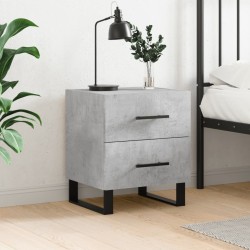 vidaXL Mesita de noche madera ingeniería gris hormigón 40x35x47,5 cm