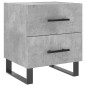 vidaXL Mesita de noche madera ingeniería gris hormigón 40x35x47,5 cm vidaXL Mesita de noche madera ingeniería gris hormigón 40x35x47,5 cm