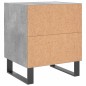 vidaXL Mesita de noche madera ingeniería gris hormigón 40x35x47,5 cm vidaXL Mesita de noche madera ingeniería gris hormigón 40x35x47,5 cm