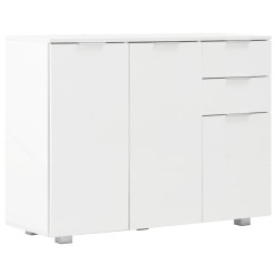 vidaXL Aparador blanco brillante 107x35x80,5 cm
