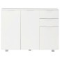 vidaXL Aparador blanco brillante 107x35x80,5 cm