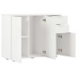vidaXL Aparador blanco brillante 107x35x80,5 cm