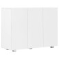 vidaXL Aparador blanco brillante 107x35x80,5 cm