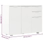 vidaXL Aparador blanco brillante 107x35x80,5 cm