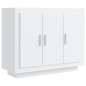 vidaXL Aparador de madera contrachapada blanco brillante 92x35x75 cm vidaXL Aparador de madera contrachapada blanco brillante 92x35x75 cm