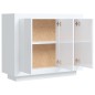 vidaXL Aparador de madera contrachapada blanco brillante 92x35x75 cm vidaXL Aparador de madera contrachapada blanco brillante 92x35x75 cm