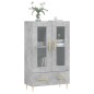 vidaXL Aparador alto madera de ingeniería gris hormigón 69,5x31x115 cm vidaXL Aparador alto madera de ingeniería gris hormigón 69,5x31x115 cm
