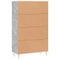 vidaXL Aparador alto madera de ingeniería gris hormigón 69,5x31x115 cm vidaXL Aparador alto madera de ingeniería gris hormigón 69,5x31x115 cm