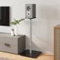 vidaXL Soportes de altavoces 2 uds vidrio templado plata negro 1 pilar vidaXL Soportes de altavoces 2 uds vidrio templado plata negro 1 pilar