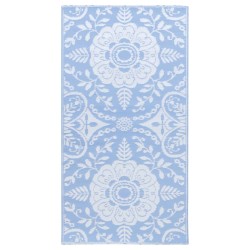 vidaXL Alfombra de exterior PP azul bebé 160x230 cm