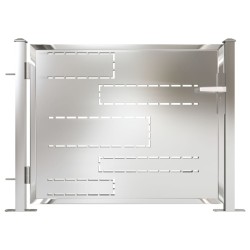 vidaXL Puerta de jardín de acero inoxidable 100x75 cm