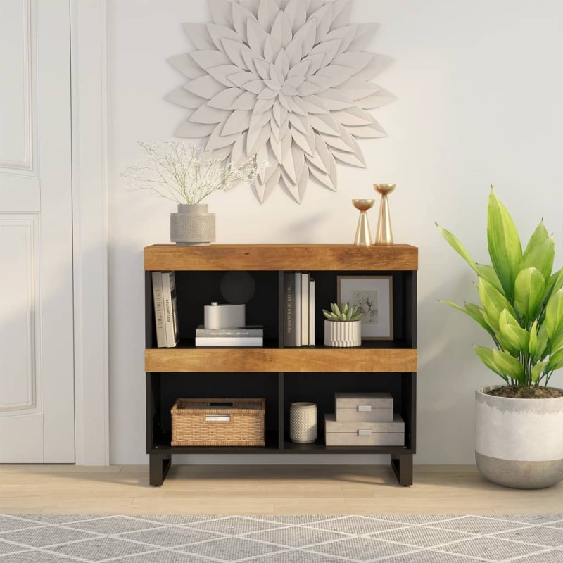 vidaXL Armario auxiliar de madera maciza de mango 85x33x75 cm vidaXL Armario auxiliar de madera maciza de mango 85x33x75 cm