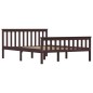 vidaXL Estructura de cama madera maciza pino marrón oscuro 140x200 cm vidaXL Estructura de cama madera maciza pino marrón oscuro 140x200 cm