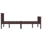 vidaXL Estructura de cama madera maciza pino marrón oscuro 140x200 cm vidaXL Estructura de cama madera maciza pino marrón oscuro 140x200 cm