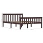 vidaXL Estructura de cama madera maciza pino marrón oscuro 140x200 cm vidaXL Estructura de cama madera maciza pino marrón oscuro 140x200 cm