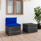 vidaXL Muebles de jardín de palets 2 piezas cojines madera de pino