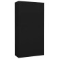vidaXL Armario oficina de acero y vidrio templado negro 90x40x180 cm vidaXL Armario oficina de acero y vidrio templado negro 90x40x180 cm