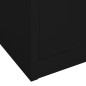 vidaXL Armario oficina de acero y vidrio templado negro 90x40x180 cm vidaXL Armario oficina de acero y vidrio templado negro 90x40x180 cm